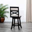 Tabouret pivotant de 24 po à hauteur de comptoir en tissu beige - stable et élégant avec dossier-1146475689-1146475687