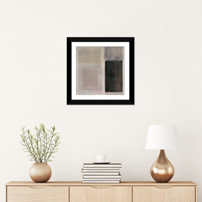 « muteed teintes i », impression sur toile, H 18 po x l 18 po x P 1,5 po, Toile avec cadre noir
