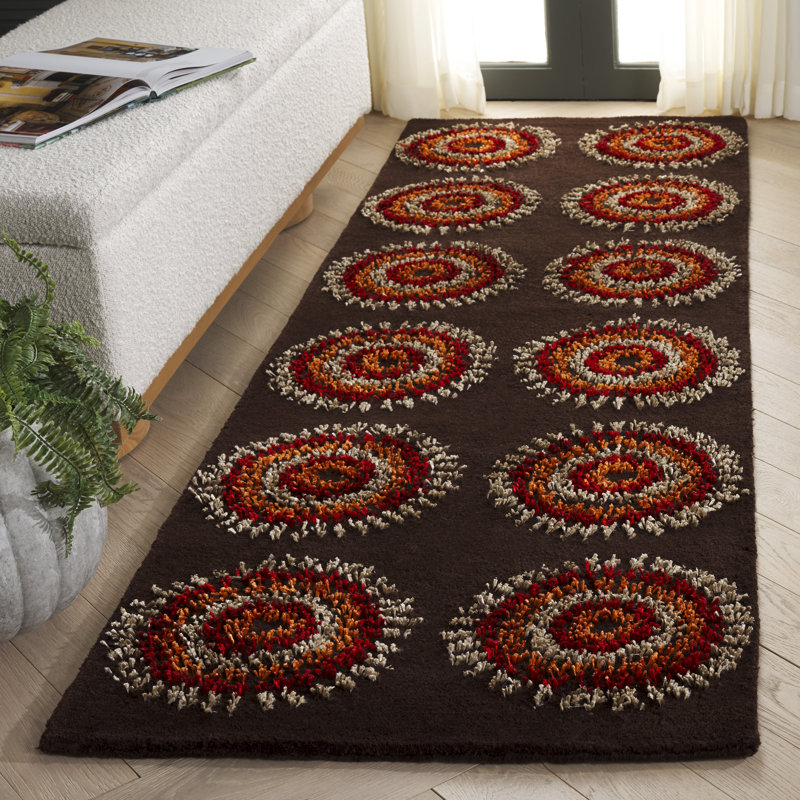 Amier Hand Tufted Wool Geometric Rug, Runner 2'6" x 8'
