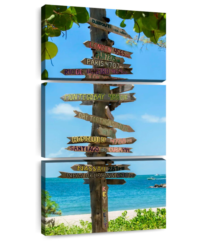 Key West Destinations, 27" H x 12" W