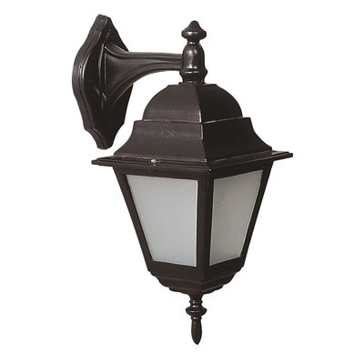 Outdoor Wall Lamp, Black & White, 15.7 x 7.1 inches | Durable ABS Body, Polycarbonate Cap | E27 Socket, Max 40W | IP65 Weatherproof, Ideal for Industrial & Traditional Settings, Stylish Nostalgic Design