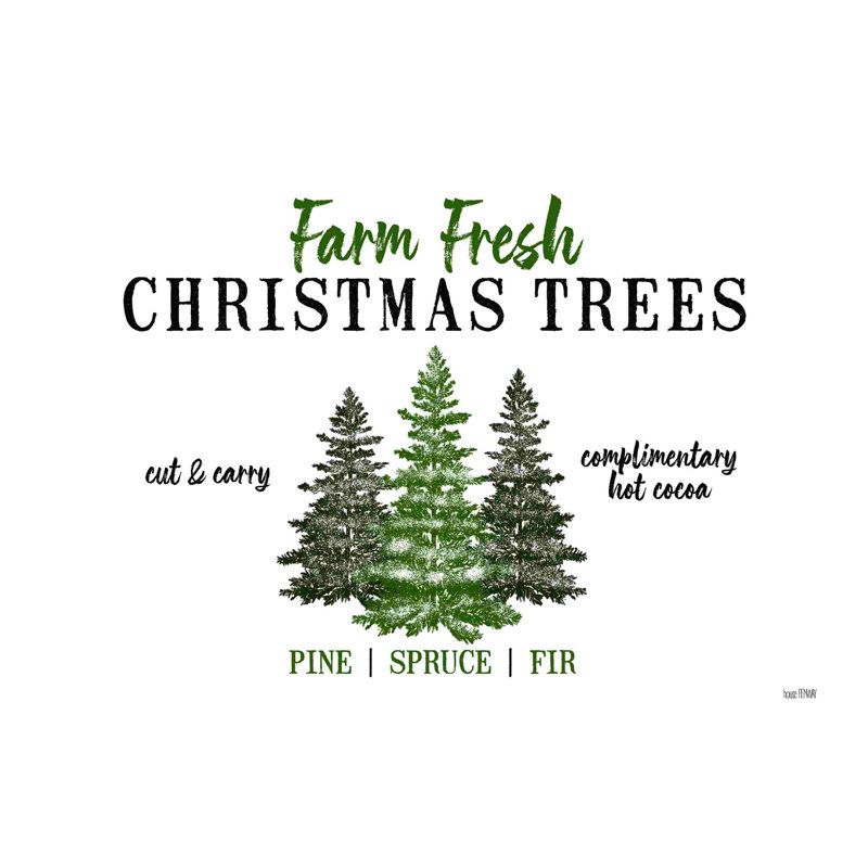 Ferme d'arbres de Noël 2883980, H 8 po x l 12 po, Non, Toile tendue