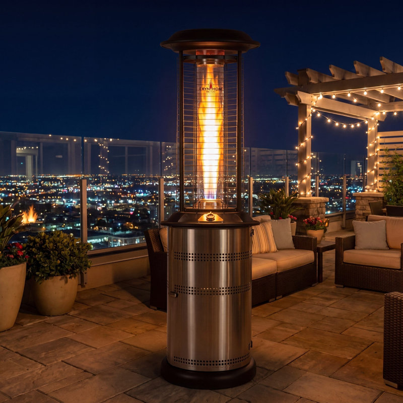 Chauffe-terrasse Lava Heat Italia Milano, Gaz naturel, Bronze Héritage