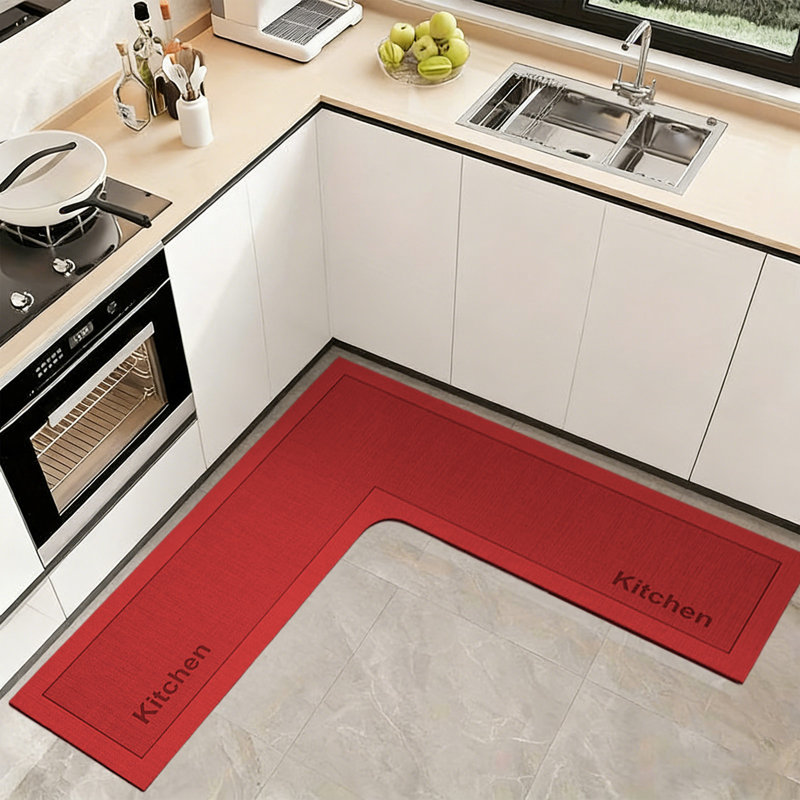 L Tapis de cuisine Salon Tapis de sol Tapis de cuisine Tapis de coin, Red