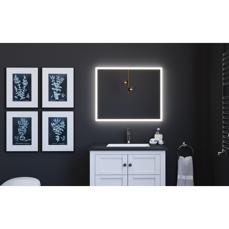 Lisa LED Lighted Bathroom Vanity Mirror, Front Lit, 30" H x 24" W