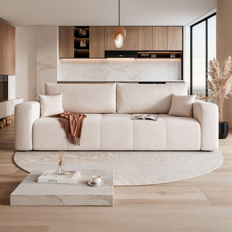 3 Seater Sofa, Cream