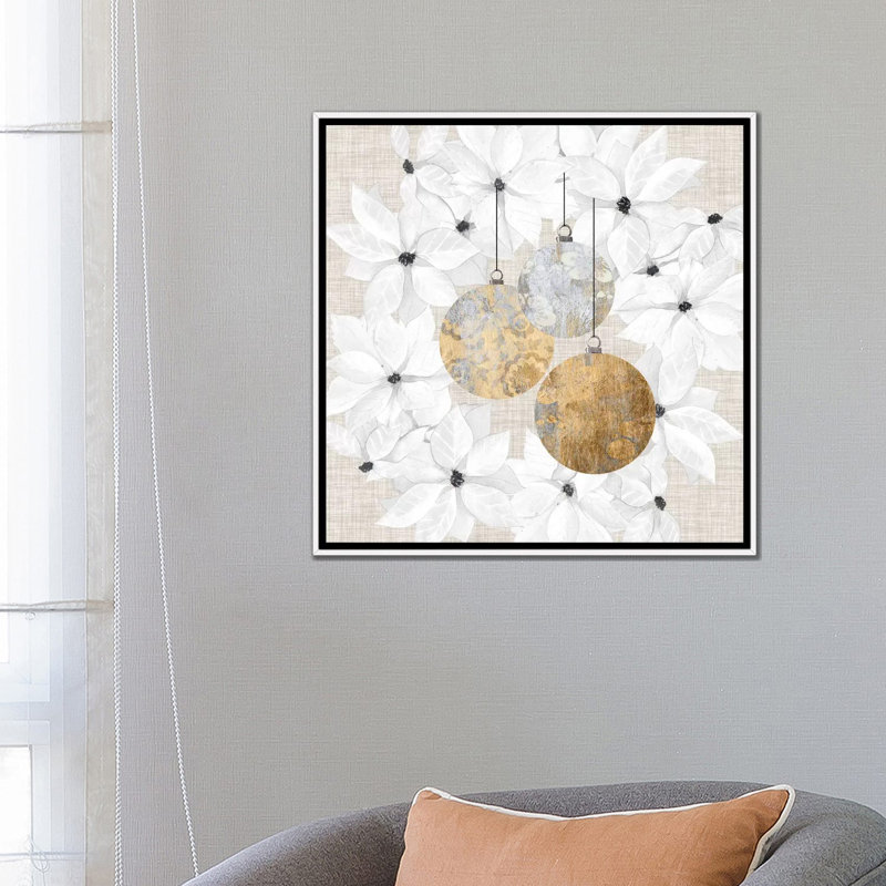 «Soph sophistiqué Noël III» par Grace Popp - impression, Pas de tapis, H 26 po x l 26 po x P 1,5 po, Toile blanche encadrée