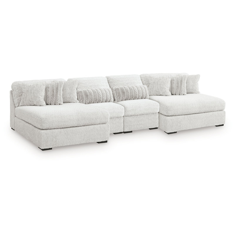 Canapé modulaire 4 pièces avec méridienne Cuddle