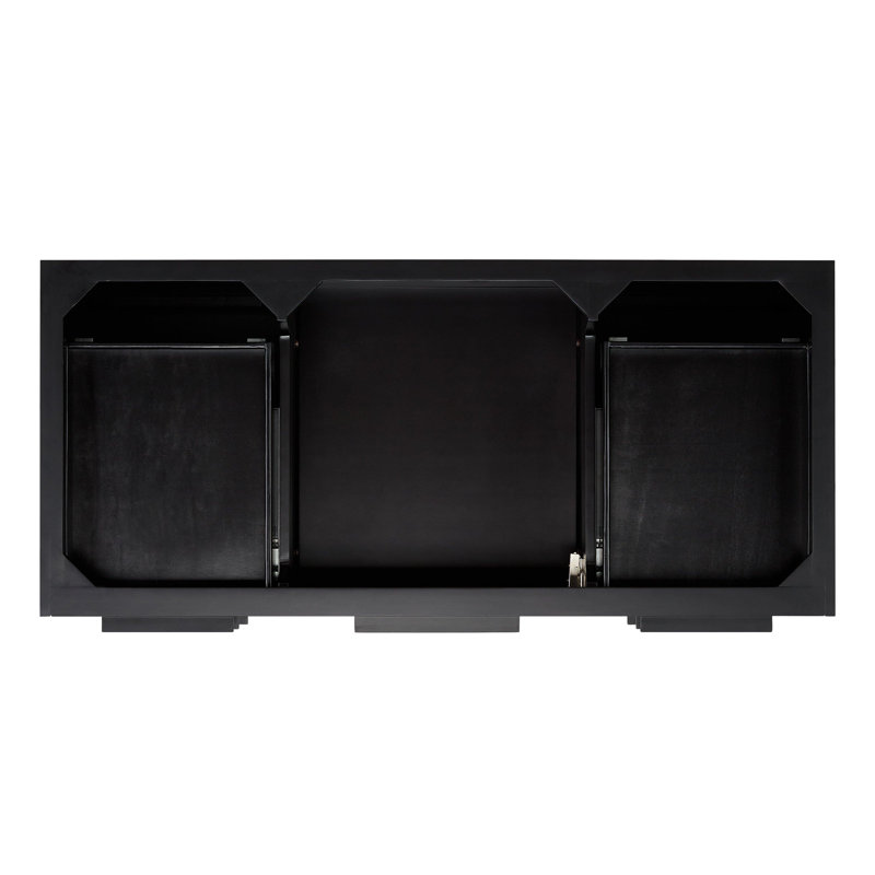 48" Dita Double Bathroom Vanity - Cabinet Only, Black