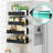 6 Pack Magnetic Spice Rack, Metal, Matte Black