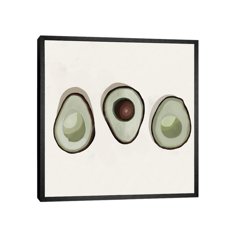 Avocados 1 Piece Wall Art on Canvas, 66.04 cm H x 66.04 cm W, Black Framed Canvas
