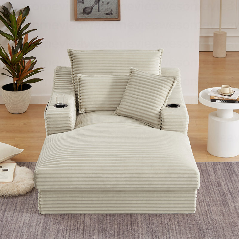 Canapé à compression confortable de 47,24 pouces de style moderne avec coussin unique, chaise longue pour salon, chambre à coucher, appartement, bureau, chameau