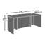 Bureau double L 72 po x 84 po Bowfront