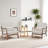 Mid Century Upholstered Solid Wood Accent Chair with an Extra Pillow-1193044490