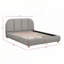 Grand lit en tissu doux en toile de jute-2004354671