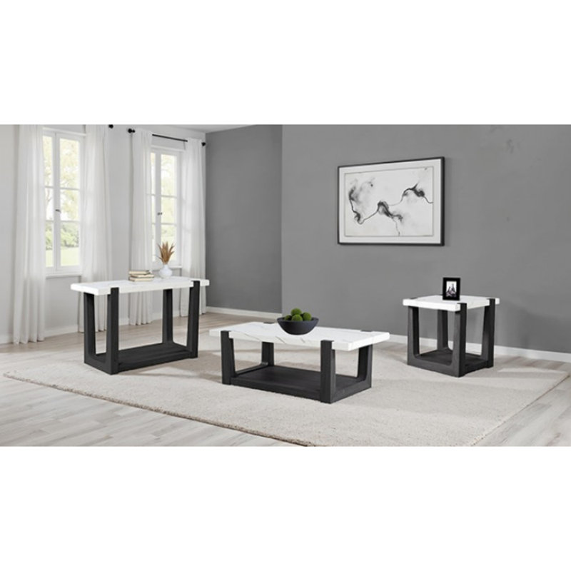 Ensemble de tables basses 3 pièces Fernandes, Noir