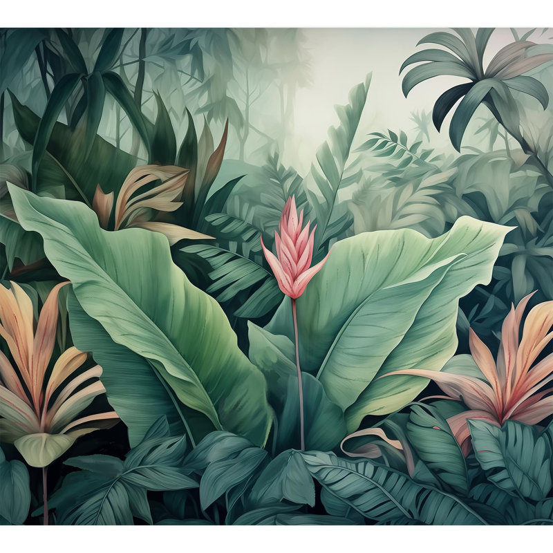 Bordure florale pelez et collez, L 108 po x l 120 po