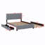 Lit plateforme tapissier avec tiroirs et lit gigogne-1125577074