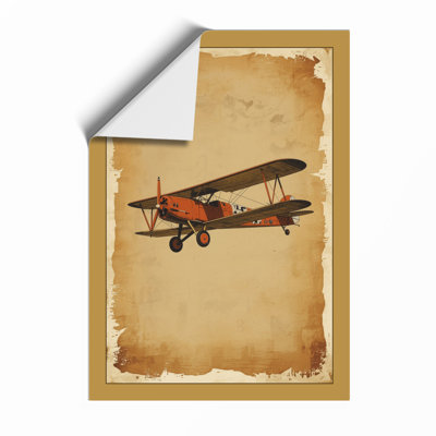 Biplane Flight Vintage - Framed Print