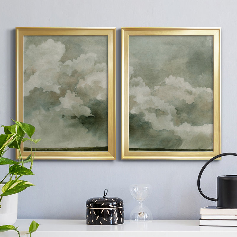 «Coming Rain I», reproduction encadrée de qualité supérieure, prête à être accrochée, H 42,5 po x l 30,5 po x P 1,25 po
