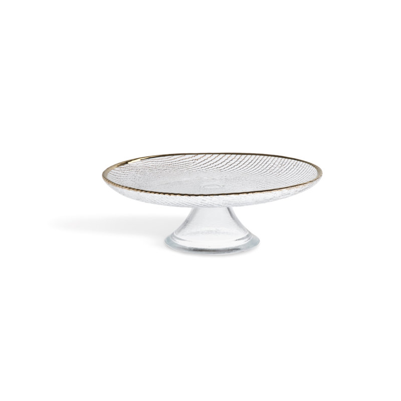 Glass Cake Stand, Gold