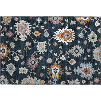 Premium Machine Washable Prisco Black Rug