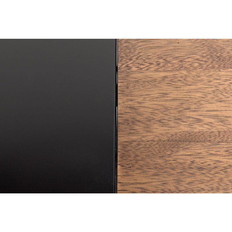 Noir Algeron 28" Black Walnut Writing Desk with Drawers