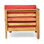 Ensemble de conversation modulaire en bois avec coussins Oana