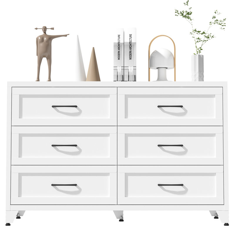 Commode de rangement moderne en métal avec tiroirs coulissants