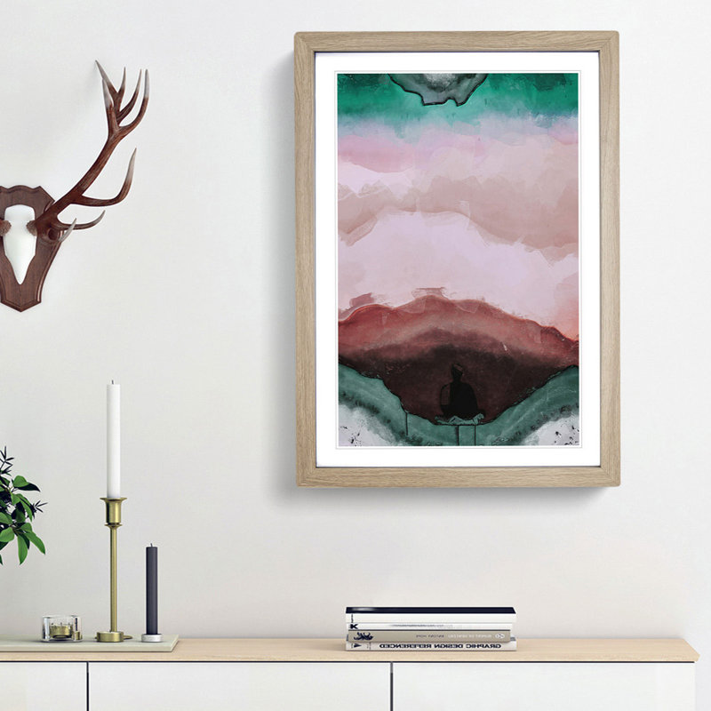 Meditation in Abstract - Picture Frame Graphic Art Print, Oak Framed, 48cm H x 36cm W x 2cm D