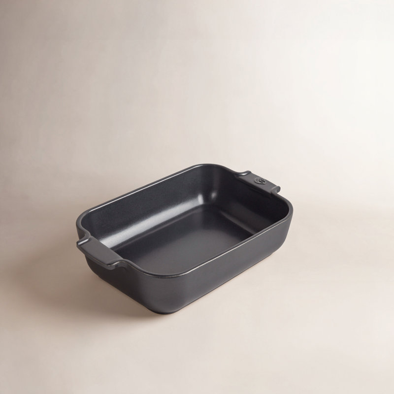 Peugeot Appolia Rectangular Ceramic Baking Dish, Slate, 2'' H x 10" L x 6" W