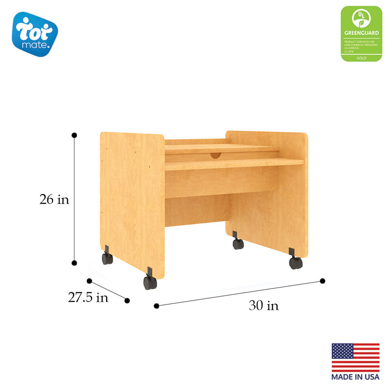 Bureau mobile 30 po Tot Mate, Lisse, Oui