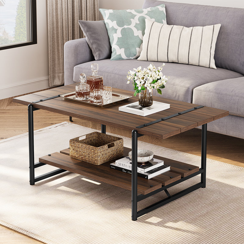 Coffee Table, Brown, Brown / Black
