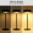 Cordless LED Table Lamp, USB Rechargeable + Solar Powered Outdoor Lamps, Dimmable, 3 Colors, 4000mAh Battery-113147031