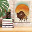 «Blazing Sun Bison» par Ryan Fowler, estampe numérique sur toile-1346911606