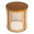 15.70" Round End Table, Hollow Woven Side Table, Small Rubber Wood Nightstand-948483579