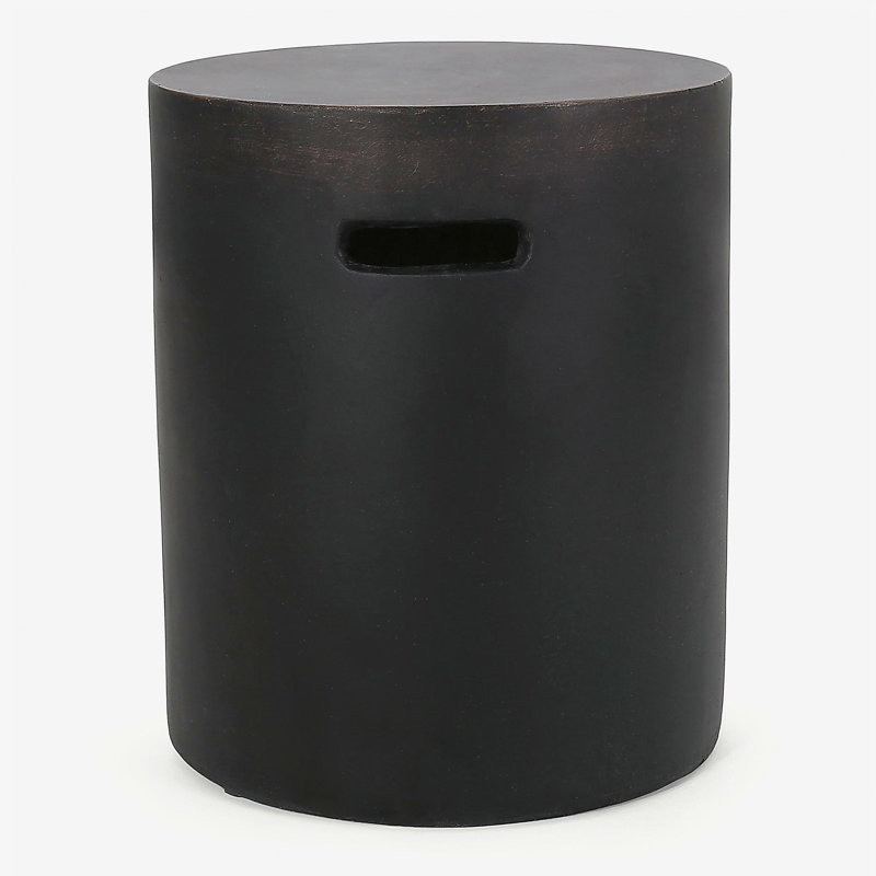 Outdoor LightWeight Concrete Side Table,Copper