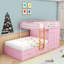 Lit superposé double avec tiroirs de rangement et garde-robe-1905513769