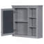 Armoire de rangement pour salle de bain 30x28inch avec miroir et 3 tablettes ouvertes