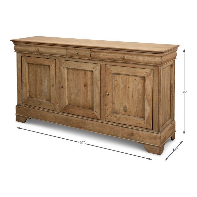 Cafe Au Lait 70'' Solid Wood Sideboard