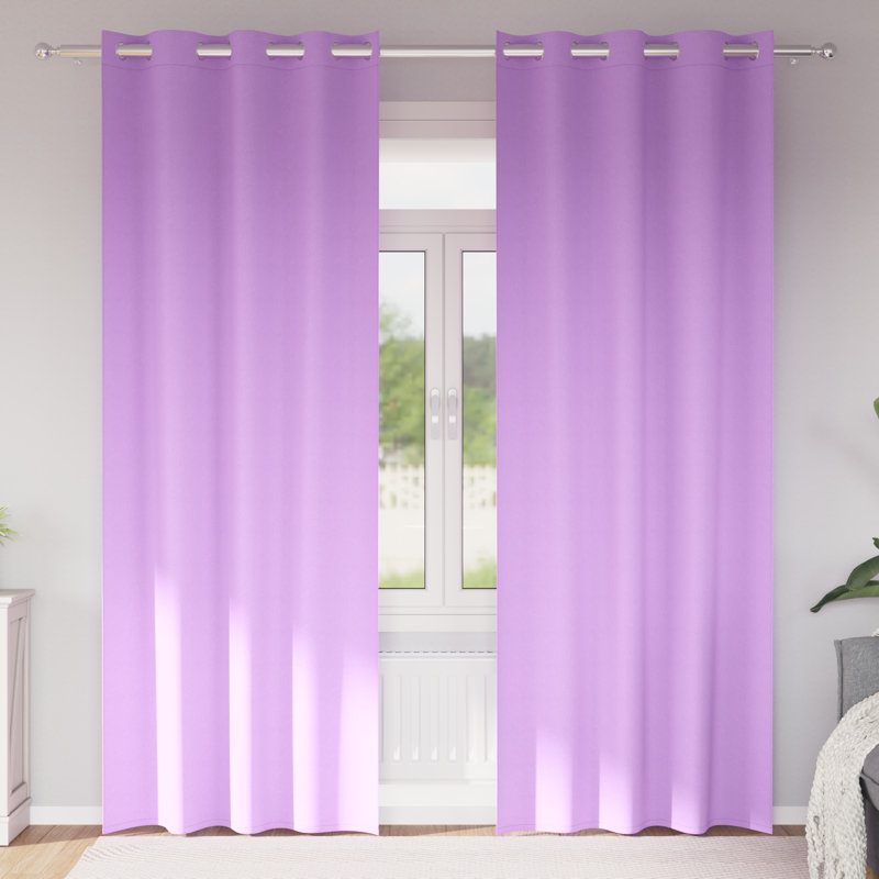 Tacorian Curtain Pair, Purple, 140cm Width x 245cm Drop