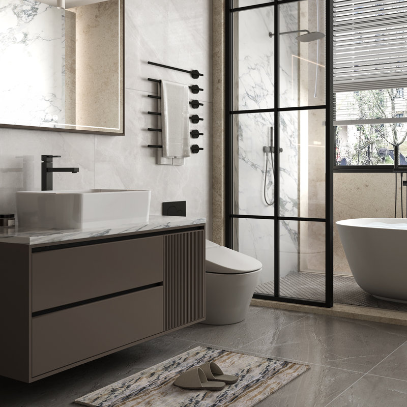 Lavabo de salle de bain 18,7 * 14,76 * 5,31 pouces, lavabo en céramique, vasque rectangulaire