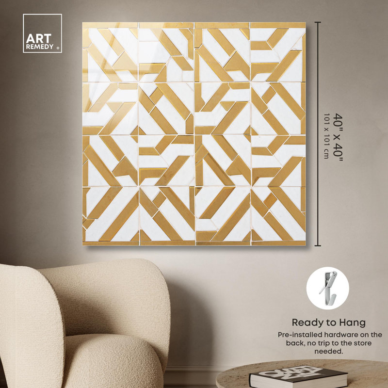 «Marble Circuitry», reproduction d'art acrylique sur toile par Art Remedy, H 40 po x l 40 po