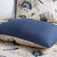 Ensemble de courtepointe en microfibre brossée avec coussins décoratifs bleu-122118955