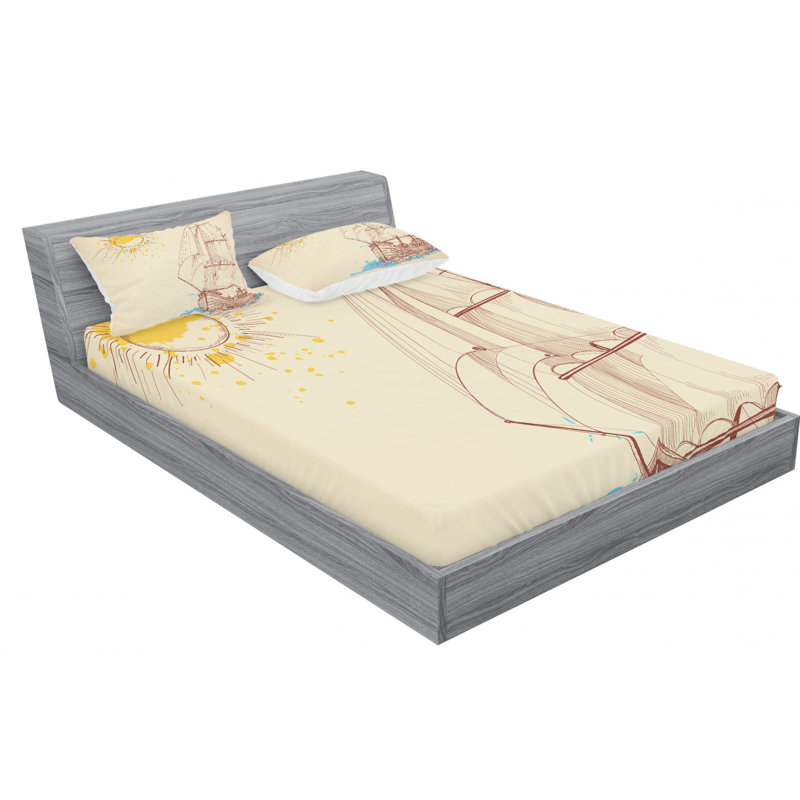 Microfiber Sheet Set, Queen Sheet Set with Fitted Sheet