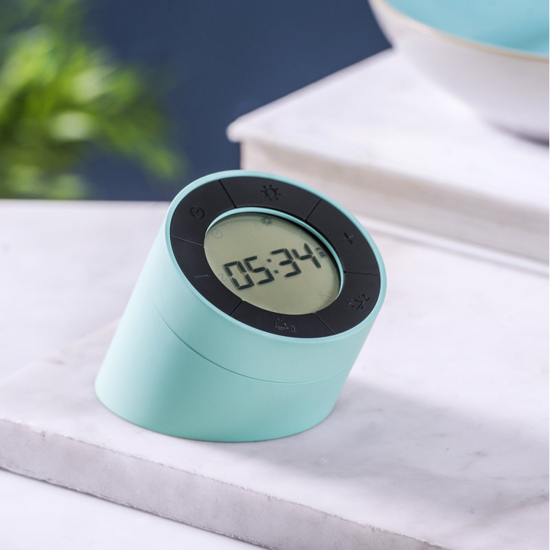 Sleek & Chic Modern Digital Electric Alarm Tabletop Clock, Green