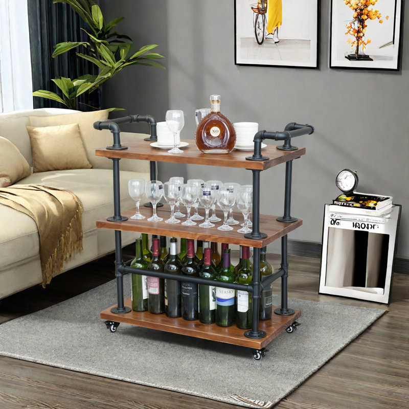 Kathe Metal Bar Cart