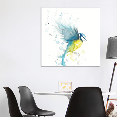 Blue Tit Bird II by The Cosmic Whale - Gallery-Wrapped Canvas Giclée on Canvas