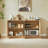 Vertical Stripe Buffet Cabinet with Storage,Curved Wave Design-1301077714
