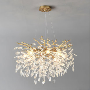 31in Chandelier Luxury Nature-Inspired Crystal